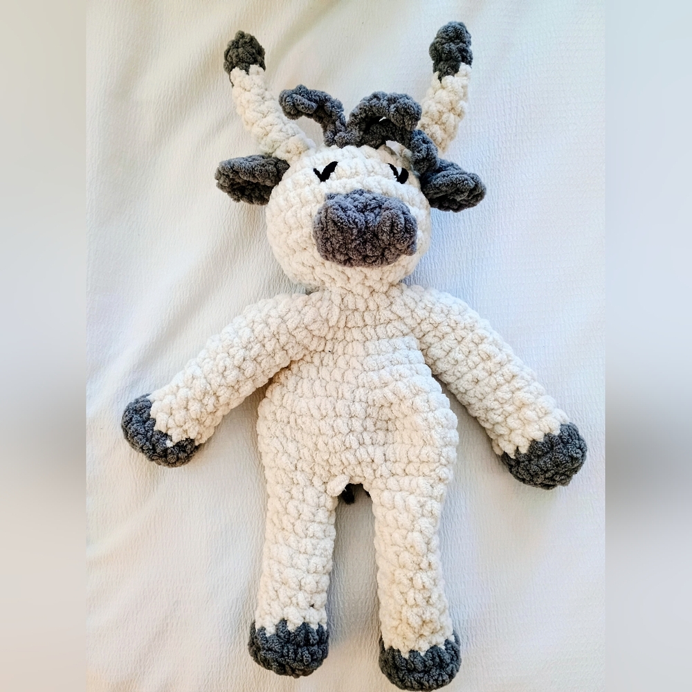Handmade Crochet Cow Snuggler 🐄